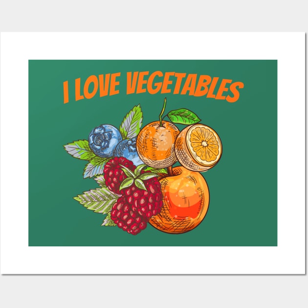 Slightly Wrong Vegetables Fruit Wall Art by waltzart